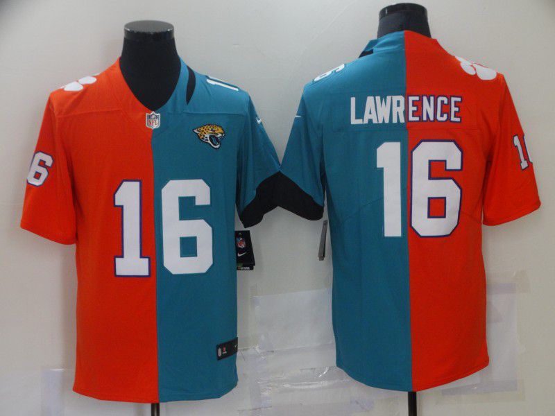 Men Jacksonville Jaguars #16 Lawrence Blue orange Nike Vapor Untouchable Limited 2021 NFL Jersey